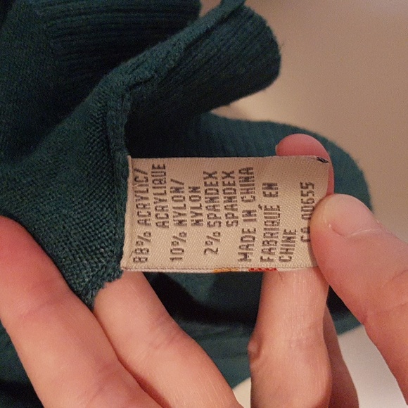 RW&CO Teal V-Neck Sweater With Shawl Collar - Picture 4 of 5